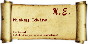 Miskey Edvina névjegykártya
