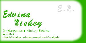 edvina miskey business card